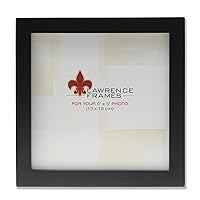 Lawrence Frames Black Wood Picture Frame, Gallery Collection, 5x5