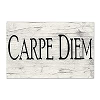 godblessign Carpe Diem Plaque Sign, Seize The Day Wood Wall Hanging Signs, Wall Decorations for Living Room, Modern Farmhouse Wall Decor, Rustic Home Decor 10x16x0.2