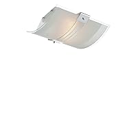 LS-5430 Flush Mount with Frosted Glass Shades, Chrome Finish