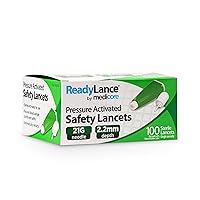 Pressure Activated Safety Lancets, 100 Lancets, 21Gx2.2MM, Green