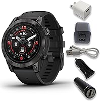EPIX Pro (Gen 2) – Sapphire Edition Watch, 47 mm, Carbon Gray DLC Titanium with Black Band Smartwatch, with Charging Bundle, Compatible with Garmin