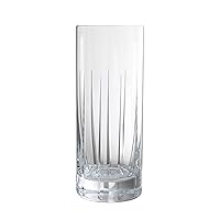 NutriChef 4 Pcs. of Highball Drinking Glass - Heavy Base and Tall Glass  Tumbler for Water, Wine, Beer, Cocktails, Whiskey, Juice, Bars, Mixed Drinks