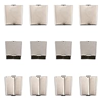 CHGCRAFT 10Pcs Bolo Tie Buckle Brass Bolo Tie Slide Clasps Tie Buckle Accessories for Bolo Tie Making DIY Jewelry Making, Platinum, 14.5x15.5x6mm