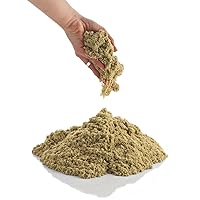 Natural 5 Pound Refill Pack - Including: 5 Pounds Moldable Indoor Play Sand, Storage Container and Inflatable Sandbox