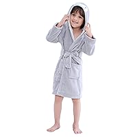 Baby Unisex Plush Animal Hooded Robe for Toddler Multicolored Sleepwear
