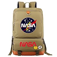 Classic Basic Large Capacity Laptop Bag-NASA Backpack Wear Resistant Canvas Travel Daypacks