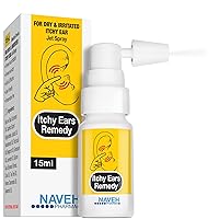 NAVEH PHARMA Itchy Ears Remedy Ear Cleaning and Itch Relief | Treats All Causes of Ear Itchiness | Jet Spray for Eczema Treatment & Clogged Ear Relief | Ear Wax Removal & Ear Drops Wash (0.5 Fl Oz)