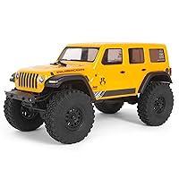 RC Truck 1/24 SCX24 2019 Jeep Wrangler JLU CRC 4WD Rock Crawler Brushed RTR, Yellow, AXI00002V2T2