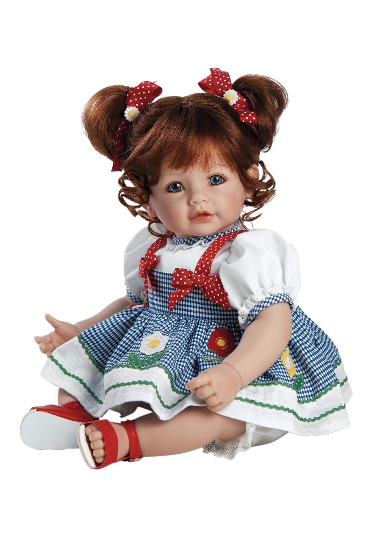 Adora Realistic Baby Doll Daisy Delight Toddler Doll - 20 inch, Soft CuddleMe Vinyl, Auburn Red Hair, Blue Eyes