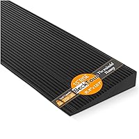 1.5'' Rise Threshold Ramp for Doorways, 2204 LBS Capacity Rubber Threshold Ramp, Non-Slip Driveway Curb Ramps Handicap Ramp for Wheelchair Scooter Stroller, Cuttable & Adjustable Size