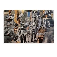 CNNLOAO Collage Artist Romare Bearden Abstract Fun Art Poster (7) Canvas Poster Bedroom Decor Office Room Decor Gift Unframe-style 18x12inch(45x30cm)