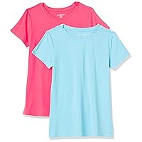 Amazon Essentials Women's Tech Stretch Short-Sleeve Crewneck T-Shirt (Available in Plus Size), Multipacks