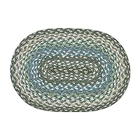 Earth Rugs 00-419 Swatch, 10 x 15, Sage/Ivory/Settlers Blue