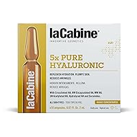 laCabine 5x Pure Hyaluronic Ampoule Serum for an anti-aging plumping effect with 5 Types of Hyaluronic Acid and Ceramides