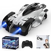 Wall Climbing Remote Control Car, Dual Mode 360° Rotating RC Stunt Car with Headlight, Rechargeable Toys for 3 4 5 6 7 8-12 Year Old Boys Girls Kids