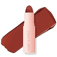 wet n wild Mega Last Rich Satin Lip Color, Rich Creamy Color with Satin Finish, Infused with Vitamin E & Moisturizing Argan Oil, Lightweight, Silky-Smooth, Vegan & Cruelty-Free - Brandy Kiss