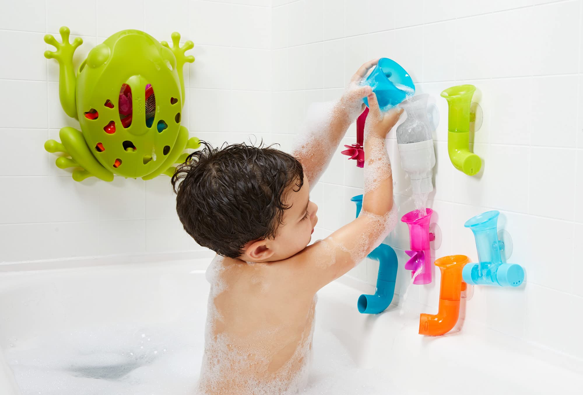 Boon PIPES Toddler Bath Toys - Toddler and Baby Bath Toys - Multicolored - Ages 12 Months and Up - 5 Count
