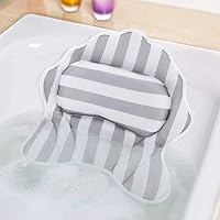 Bath Pillow for Women & Men, Ergonomic Bathtub Cushion for Neck, Head & Shoulders