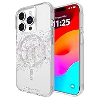 Case-Mate iPhone 15 Pro Case - Touch of Pearl [12ft Drop Protection] [Compatible with MagSafe] Magnetic Cover with Cute Bling Sparkle for iPhone 15 Pro 6.1