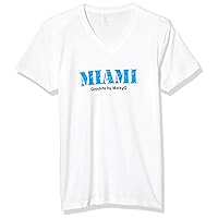 Printed Miami Graphic Premium Short Sleeve V-Neck T-Shirt