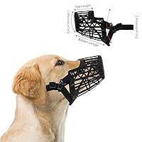 Downtown Pet Supply - Basket Muzzle - Cage Dog Muzzle, Prevents Barking, Biting and Chewing - Dog Grooming & Dog Housebreaking Supplies - Black - Size 2 - XS - Muzzle for Small Dog