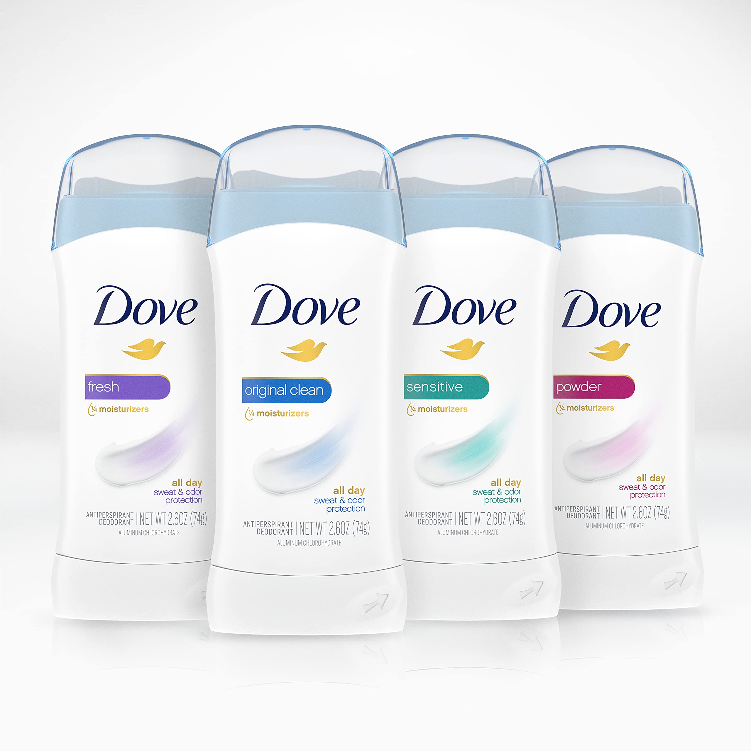 Dove Invisible Solid Antiperspirant Deodorant Stick for Women, Original Clean, For All Day Underarm Sweat & Odor Protection 2.6 oz
