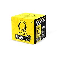 Q Mixers Tonic Water, Premium Cocktail Mixer Made with Real Ingredients, 7.5 fl oz cans (Pack of 4)