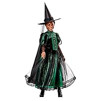 Rubies Girl's Wizard of Oz Deluxe Wicked Witch Costume Dess With Cape and HatChild Costume