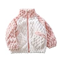 Toddler Boys Girls Fleece Jacket Little Kids Zip Up Sweatshirt Child Soft Warm Coat Fall Winter Outwear