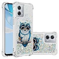 Samsung Galaxy A55 5G Case Bling Glitter Case Soft TPU Floating Clear Liquid Hearts Quicksand Shiny Flowing Shockproof Cover for Samsung Galaxy A55 5G YB-LS Owl