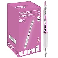 Uniball Signo 207 Pink Ribbon Gel Pen 36 Pack, 0.7mm Medium Black Pens, Gel Ink Pens | Office Supplies by Uniball are Pens, Ballpoint Pen, Colored Pens, Gel Pens, Fine Point, Smooth Writing Pens