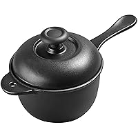 Non Stick Milk Pans Professional Induction Cooking Dining With Cover 6 Inches Baby Complementary Food Small Milk Pot Nonstick Thicken Cast Iron Enamel Baby Porridge Instant Noodles Hot Milk Pot Milk P