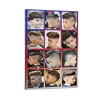 Poster of Children's Barber Shop Hair Salon Hair Salon Poster Children's Hair Guide Poster (5) Canvas Painting Posters And Prints Wall Art Pictures for Living Room Bedroom Decor 16x24inch(40x60cm) Fr