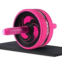 Silent abs wheel fitness equipment, sports giant wheel abdominal fitter, abdominal fitter, abdominal roller, abs roller, belly reduction, abdominal chakra pink
