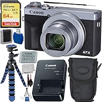Canon PowerShot G7 X Mark III Digital Camera (Silver #3638C001) with Basic Starter Bundle (Renewed)
