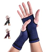 ABYON Wrist Compression Sleeves (Pair) for Carpal Tunnel and Pain Relief Treatment,Wrist Support for Women and Men.Breathable and Sweat-Absorbing carpal tunnel wrist brace