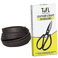 Save with TOFL's Bundle Of Leather Craft Scissors and a Dark Brown Leather Strap 1