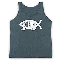 Men's Science Jesus Fish Atheist Symbol Logo Tank Top Vest