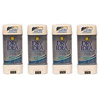 Dry Idea Roll On Anti-Perspirant & Deodorant, Advanced Dry, Unscented Hypo-Allergenic, 3-Ounce Tubes (Pack of 4)