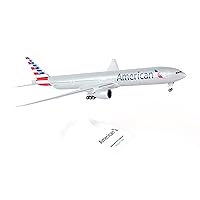 Skymarks SKR715 American 777-300 New Livery Airplane Model Building Kit with Gear, 1/200-Scale , White