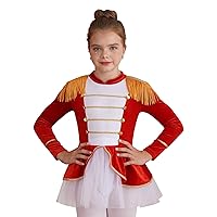 iiniim Girls Ballet Dance Tassel Tutu Dress Christmas Halloween Circus Ringmaster Cosplay Performance Costume