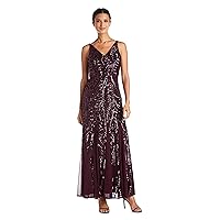 R&M Richards Women's Long Embellished Cocktail Dress