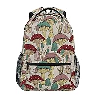 ALAZA Retro Style Mushroom Backpack for Women Men,Travel Trip Casual Daypack College Bookbag Laptop Bag Work Business Shoulder Bag Fit for 14 Inch Laptop