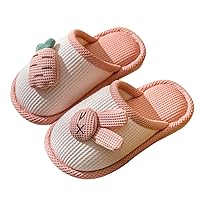 Kids Slippers Girls Kids Shoes House Slippers Bedroom Home Slippers Cartoon Rabbit Cotton Jelly Sandals for Girls Size 4