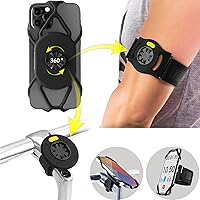 【Bone】 Run + Bike Tie Connect Kit, 360° Rotation Universal Bike Phone Mount + Running Armband, Fits 4.7