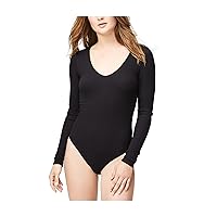 AEROPOSTALE Womens Ribbed Bodysuit Jumpsuit, Black, Medium