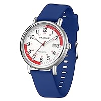 Waterproof Nurse Watch for Medical,Professionals,Students,Women Men, 24 Hour with Second Hand, Military Time Easy to Read Dial