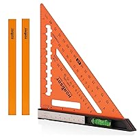 HORUSDY 7 Inch Rafter Square with Level | Die-Casting Carpenter Square | Rafter Square Layout Tool