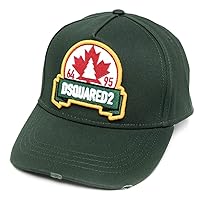 DSQUARED2 Born in Canada Embroidered Iconic Baseball Cap Baseball Cap Hat, Green