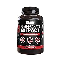 Pomegranate Extract (365 Capsules) No Magnesium Or Rice Fillers, Always Pure, Lab Verified